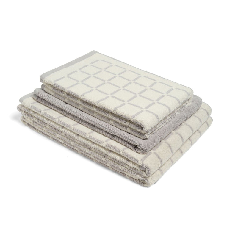Bath Towel - Butter/Stone - Grid