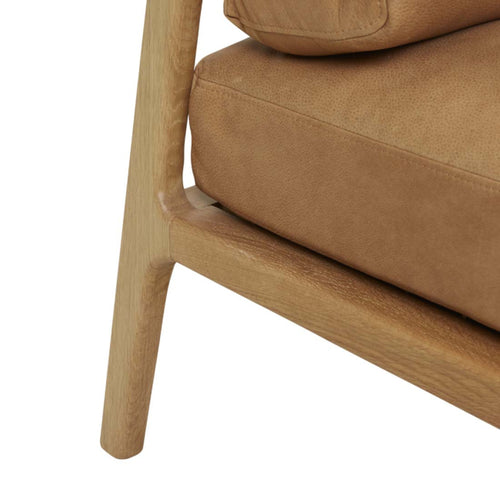 Sketch Nysse Occasional Chair - Camel Leather/Light Oak