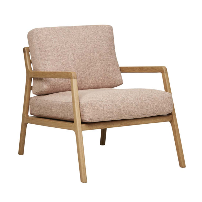 Sketch Nysse Occasional Chair - Woven Red Clay - Light Oak
