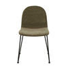 Smith Sleigh Dining Chair - Copeland Olive/Black Metal