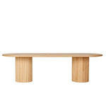 Benjamin Ripple Oval Dining Table - Matt Black - 2.8m