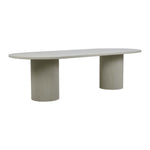 Benjamin Ripple Oval Dining Table - Putty - 2.2m