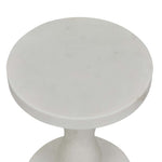 Rufus Classic Marble Side Table - White Marble