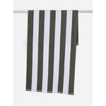 Stripe Beach Towel - Olive/White
