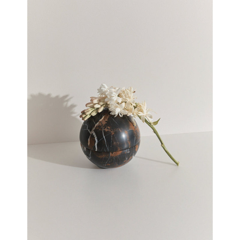 Sphere Incense Burner – Black Marble