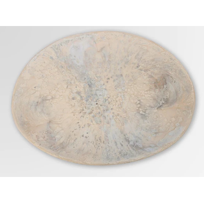 Long Resin Temple Platter - Sandy Pearl