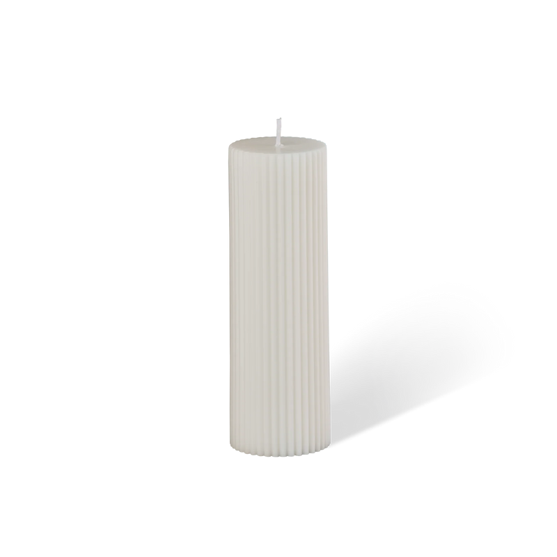 Wide Column Pillar Candle - Cream White