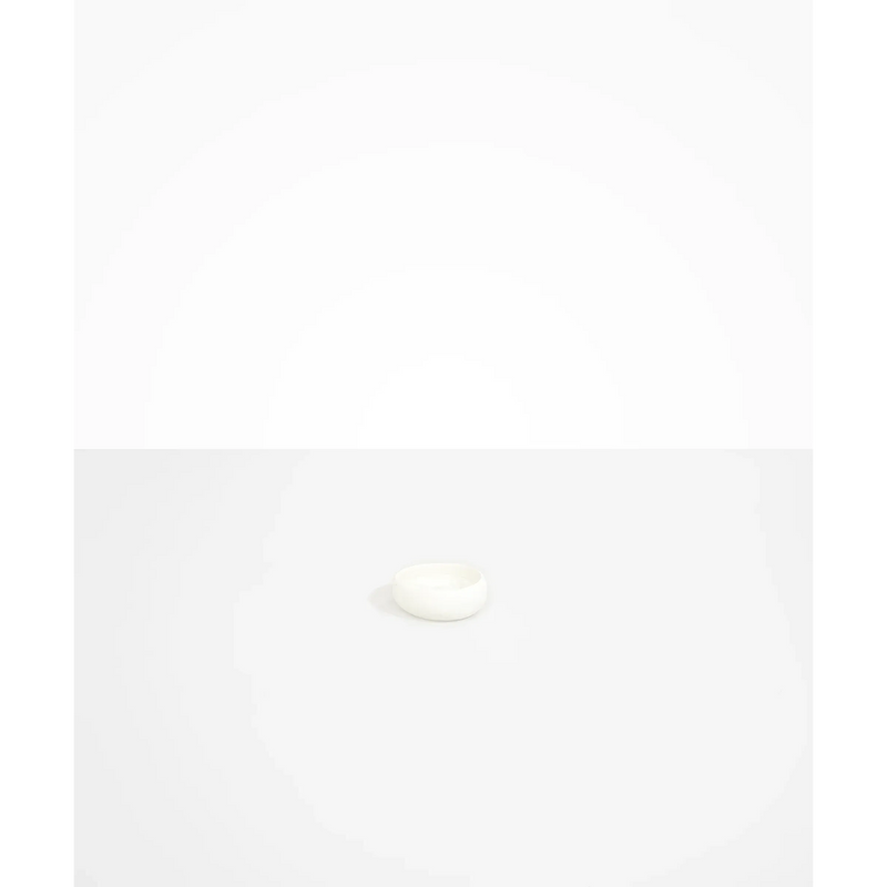 Small Rock Dish - Swirl White Clear