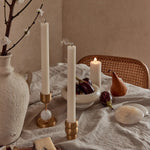 Column Pillar Candle Duo - Cream White