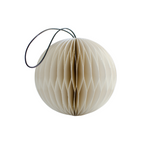 Off-White Paper Sphere Ornament - H8.5cm