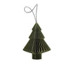 Olive Green Paper Tree Ornament - H10cm