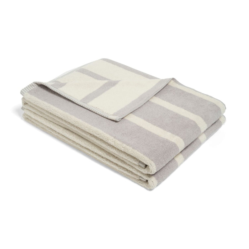 Bath Towel - Butter/Stone - Bold Stripe