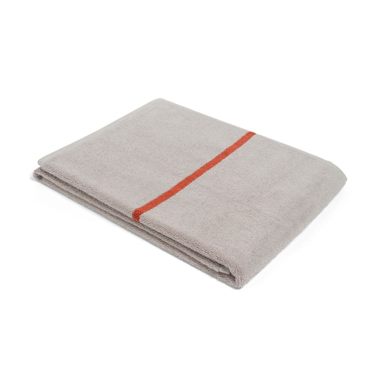 Bath Towel - Terracotta/Stone - Simple Stripe