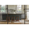 Tolv Odd Upholstered Barstool - Limestone Leather - Light Oak