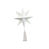 Tree Topper 3D Star Off White H40cm w Metal Coil