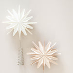 Tree Topper Star Off-White H35cm w Metal Coil