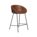 Duke Barstool - Vintage Tan PU - Black