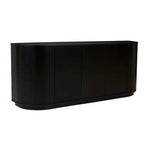 Oberon Crescent Buffet - Matt Black Oak