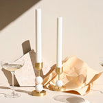 Column Pillar Candle Duo - Cream White