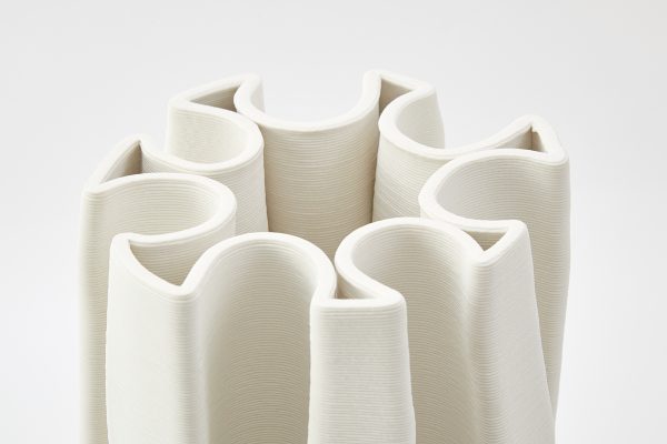 Box Pleat Vase Ivory