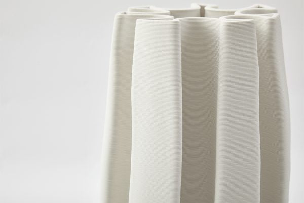 Box Pleat Vase Ivory