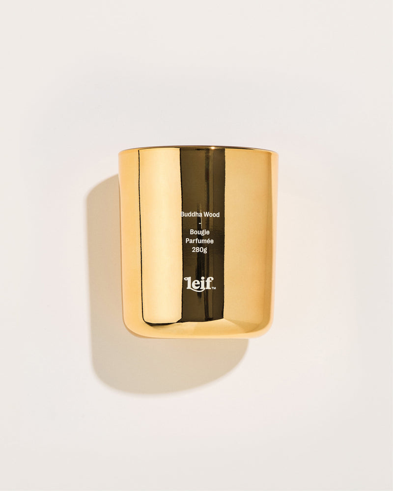 Limited Edition Holiday Buddha Wood Gold Candle 280g