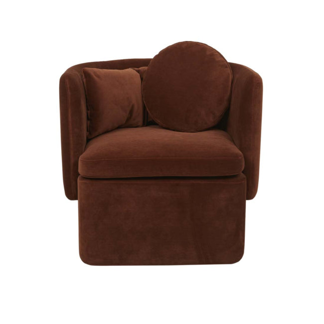 Hugo Bow Occasional Chair - Cinnamon Velvet