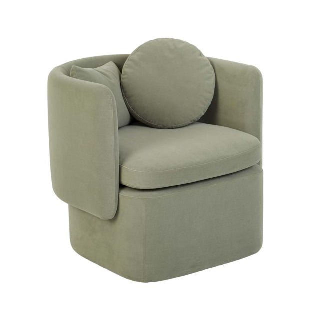 Hugo Bow Occasional Chair - Sage Velvet