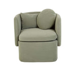 Hugo Bow Occasional Chair - Sage Velvet