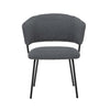 Mimi Dining Chair - Charcoal Boucle - Black