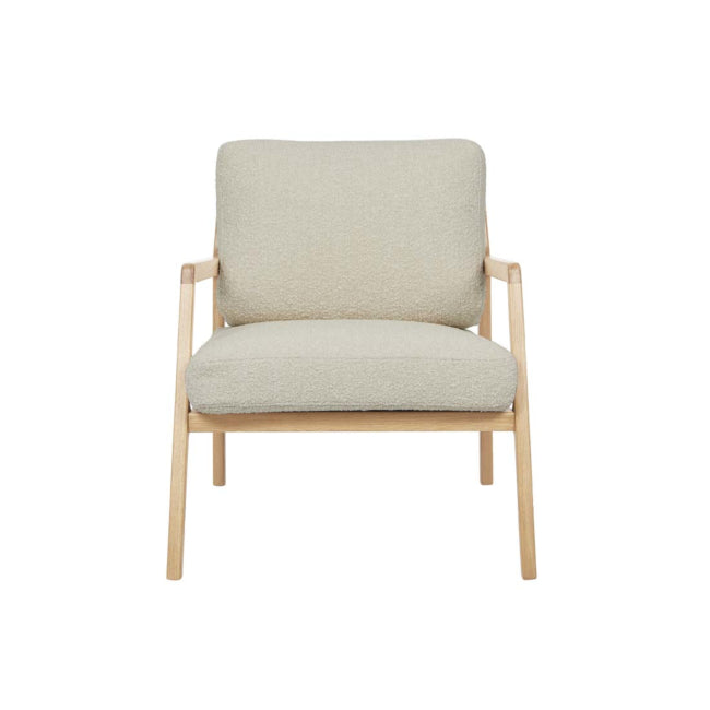 Tolv Nysse Occasional Chair - Limestone Leather - Light Oak