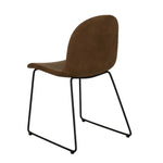 Smith Sleigh Dining Chair - Tan/Black Metal