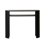 Classique Oval Small Shelf Console - Matt Black Oak