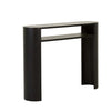 Classique Oval Small Shelf Console - Matt Black Oak