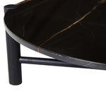 Artie Coffee Tables - Black Vein Marble - Matt Black Oak