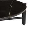 Artie Coffee Tables - Black Vein Marble - Matt Black Oak