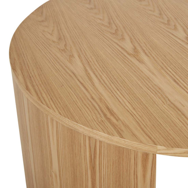 Oberon Crescent Coffee Table - Natural Ash - 900 X 900