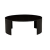 Oberon Crescent Coffee Table - Matt Black Oak - 900 X 900