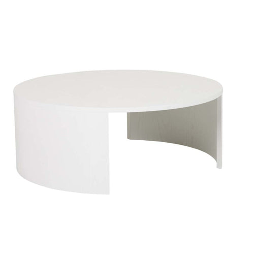 Oberon Crescent Coffee Table - White Ash Grain - 900 X 900