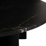 Oberon Eclipse Marble Coffee Table - Matt Black / Matt Dark Oak
