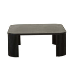 Benjamin Ripple Square Coffee Table - Matt Black