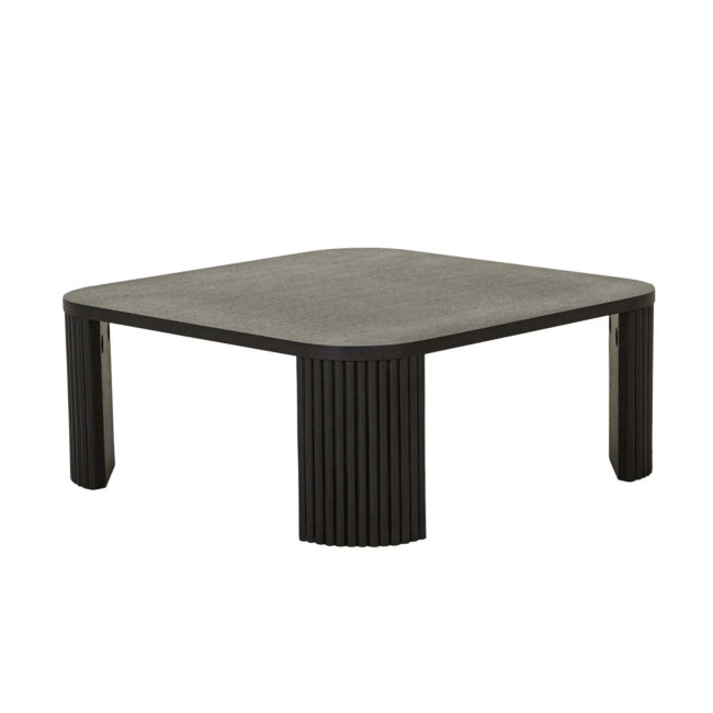 Benjamin Ripple Square Coffee Table - Matt Black