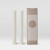 Column Pillar Candle Duo - Cream White