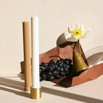 Column Pillar Candle Duo - Cream White