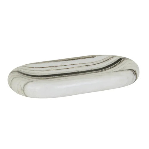 Rufus Indra Pill Large Shallow Bowl - Zebra Marble