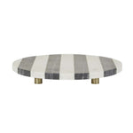 Rufus Stripe Tray - Black Marble - White Marble