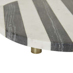 Rufus Stripe Tray - Black Marble - White Marble