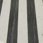 Rufus Stripe Tray - Black Marble - White Marble