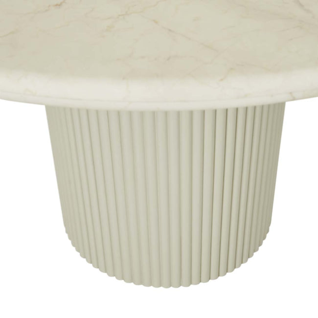 Benjamin Ripple Marble Dining Table - Putty/BrnVein - 1.2