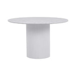 Benjamin Ripple Marble Dining Table - Putty/BrnVein - 1.2